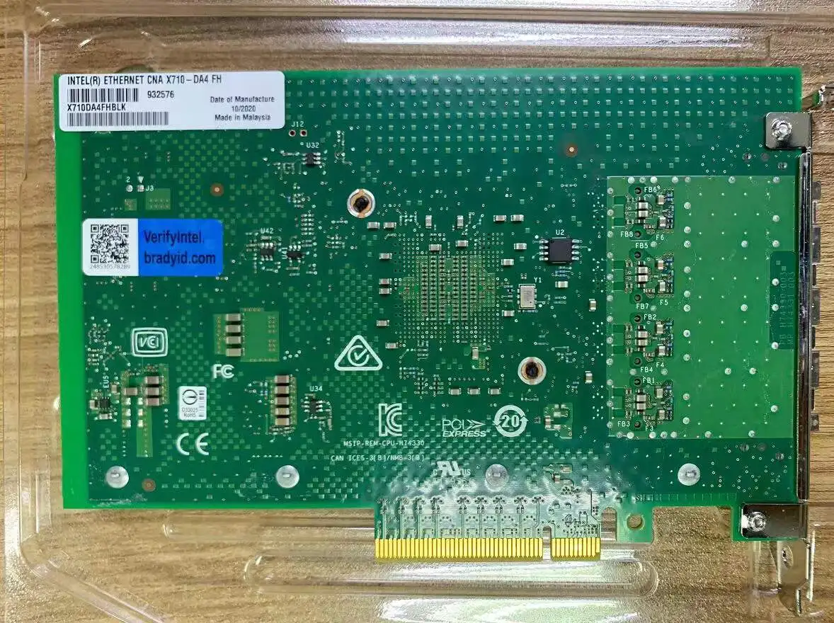 X710da4fh用于intel以太网融合x710-da4四端口10 Gb/s网络适配器- Buy