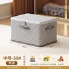 Striped gray - medium size with lock [38_26_26cm]