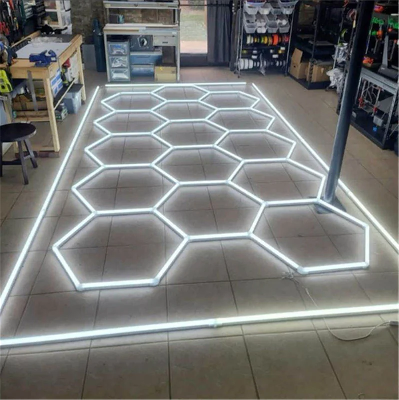 Easy to Install Hexagonal Wall Led Grid Lamps Light for Garage Ac Power Honeycomb Led Light