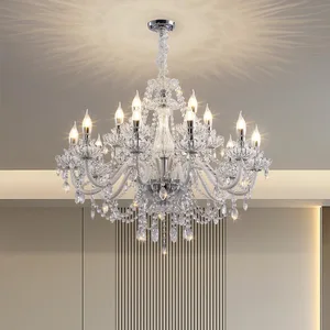 Zeal Lighting European Pendant Lights Living Room Staircase Wedding Luxury Candle Led Crystal Chandelier