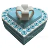 8cm light blue box white ribbon light blue screw