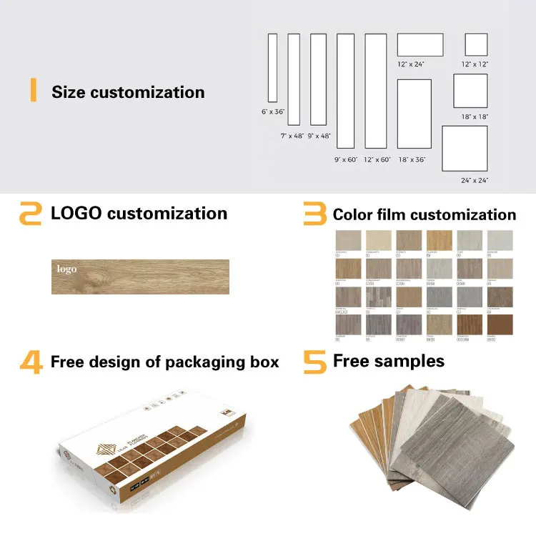 Waterproof 8mm Plastic Vinyl Plank Flooring Click Lock Lvt Spc Flooring Luxury Vinyl Flooring for Indoor