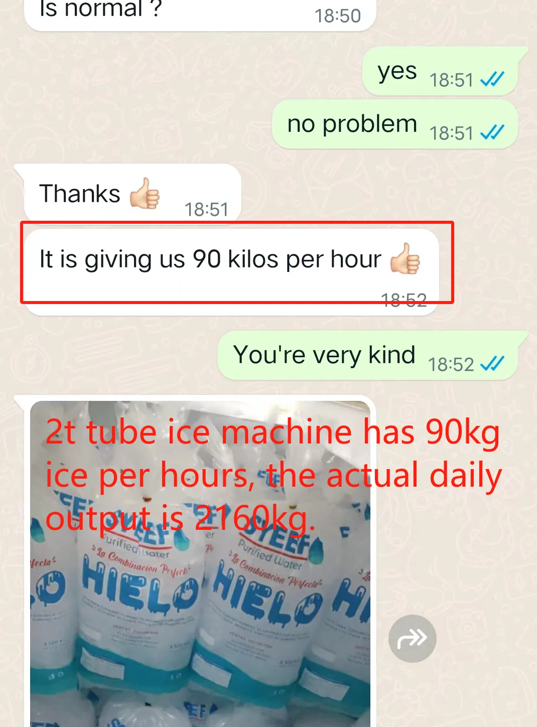 1Ton Tube Ice Machine with 500kg Ice Storage 4.6KW Industrial R404a/R22 Ice Tube Maker