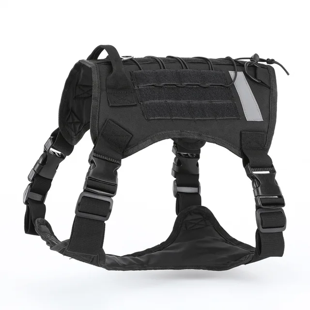 Made In China Adjustable Nylon Army Tactical Pet Dog Harness Training Clothes Padded Harnesses