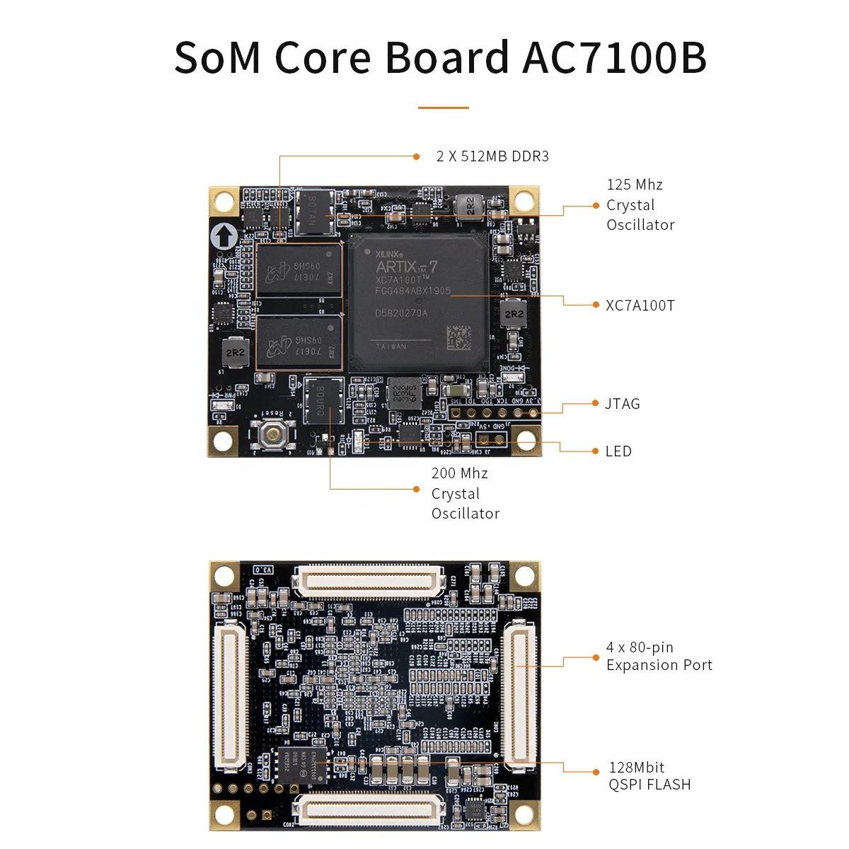 ALINX AX7103 - XILINX Artix-7 XC7A100T FPGA Development Board