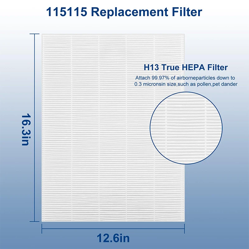 product replacement for 115115 hepa  hepa filter air purifier filter h12 h13 h14 hepa for allergens wildfire smoke dust  odors-1