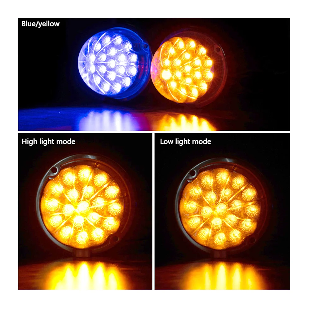 Dual Revolution 17 Led Watermelon Light For Semi Truck Red Stop Turn