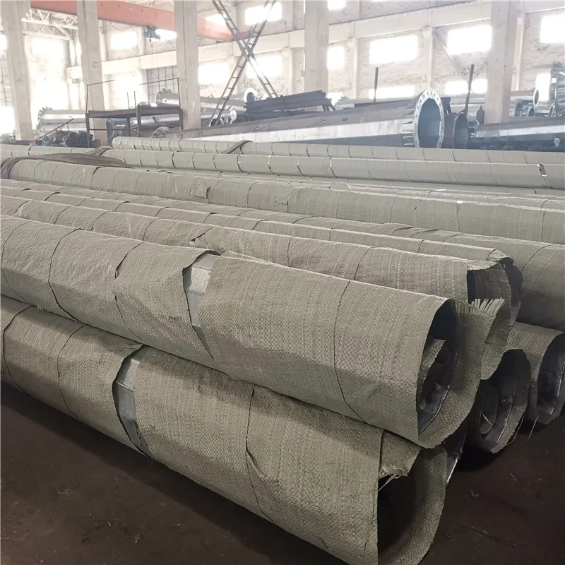 Hot Dip Galvanized Dodecagonal Electrical Power Pole with Cross Arms