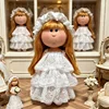 Conjunto de vestido de novia blanco puro-sin muñeca