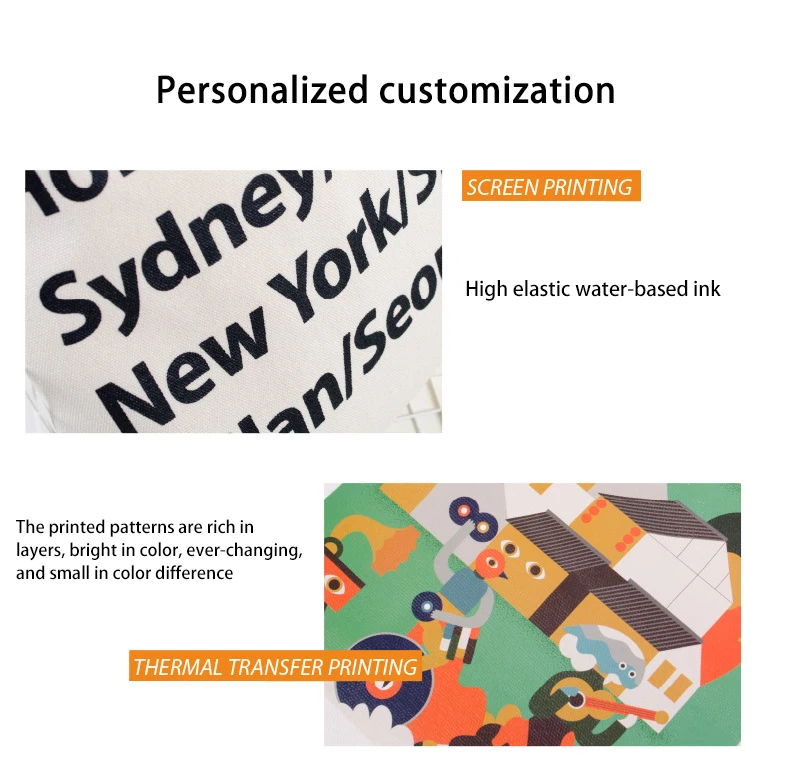 Cotton Canvas Embroidery Tote Bag Cotton Canvas Tote With Zipper Plain