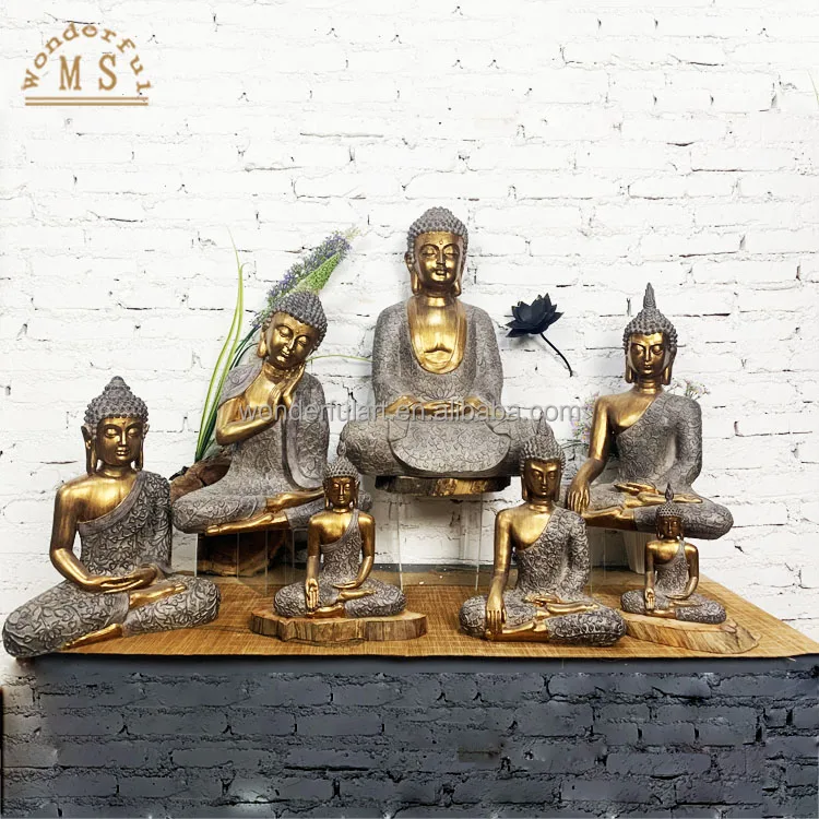 60CM Resin Amitabha Budda Asian Buddha House Decoration Large indoor Sitting Buddha Statue With Vovit Candle Holder For Sale