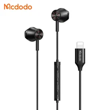 Mcdodo 408 In Ear Headphones Wired for Iphone Lighting Earphones Wired Earbuds with Mic for Iphone Plus X XS MAX XR iPod