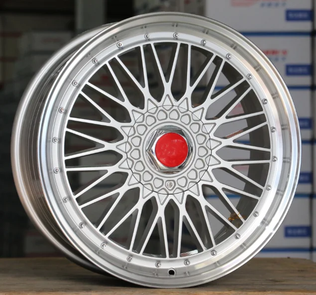 For Japan Style Multi Spoke 15 16 17 18 19 Inch Silver/Black Car Alloy Wheel Rims
