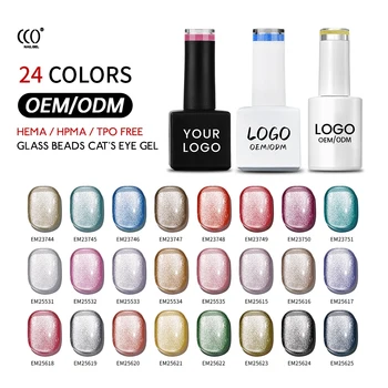 CCO 1KG HEMA/HPMA/TPO Free Glass Beads Cats Eye UV Gel Nai Gel Polish