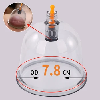 BY High Quality B00 7.8cm Cups Disposable Hijama Wholesale Chinese Medical Transparent Vacuum Suction Cupping Massage Cup