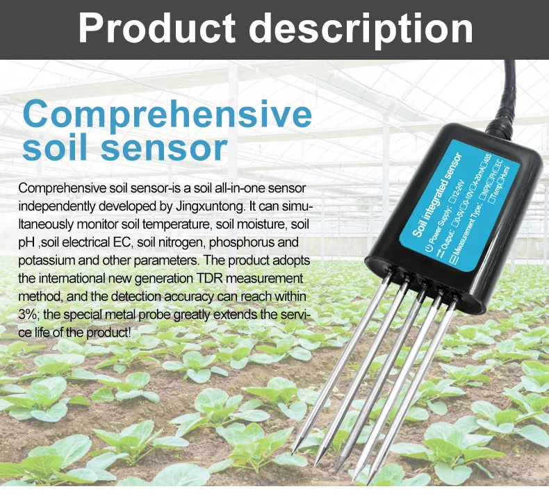 Agricultural Digital Soil Npk Sensor Ec Moisture Monitoring Test Soil ...