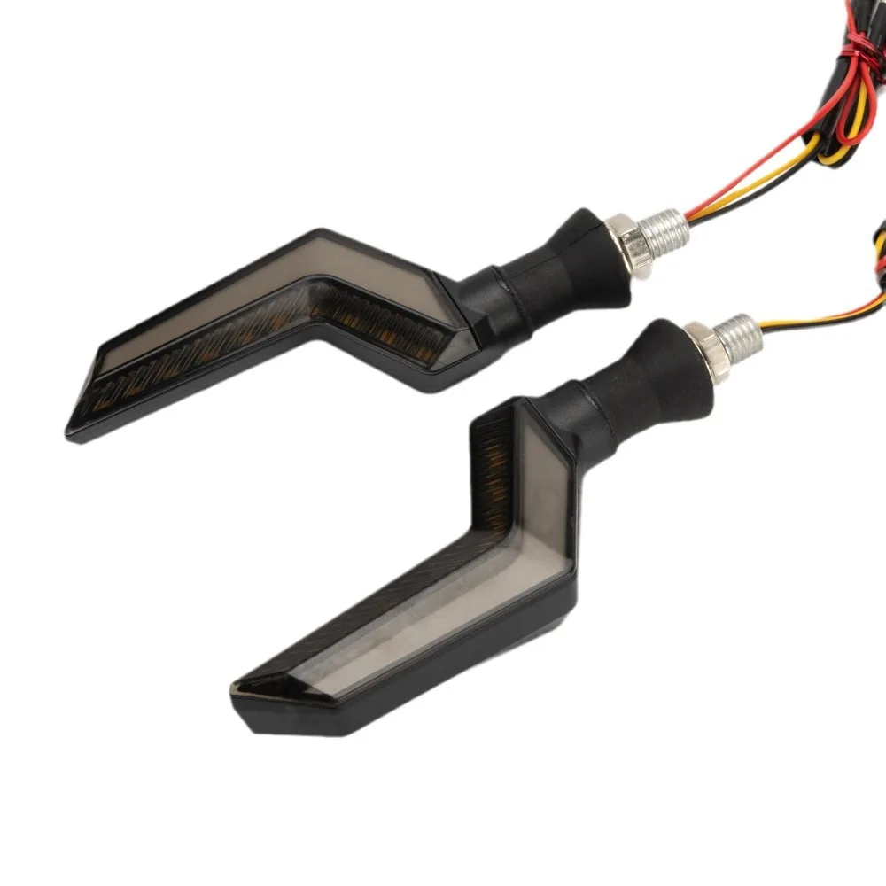 Светодиодный сигнал поворота для мотоцикла водонепроницаемый универсальный фонарь с желтым лезвием 2