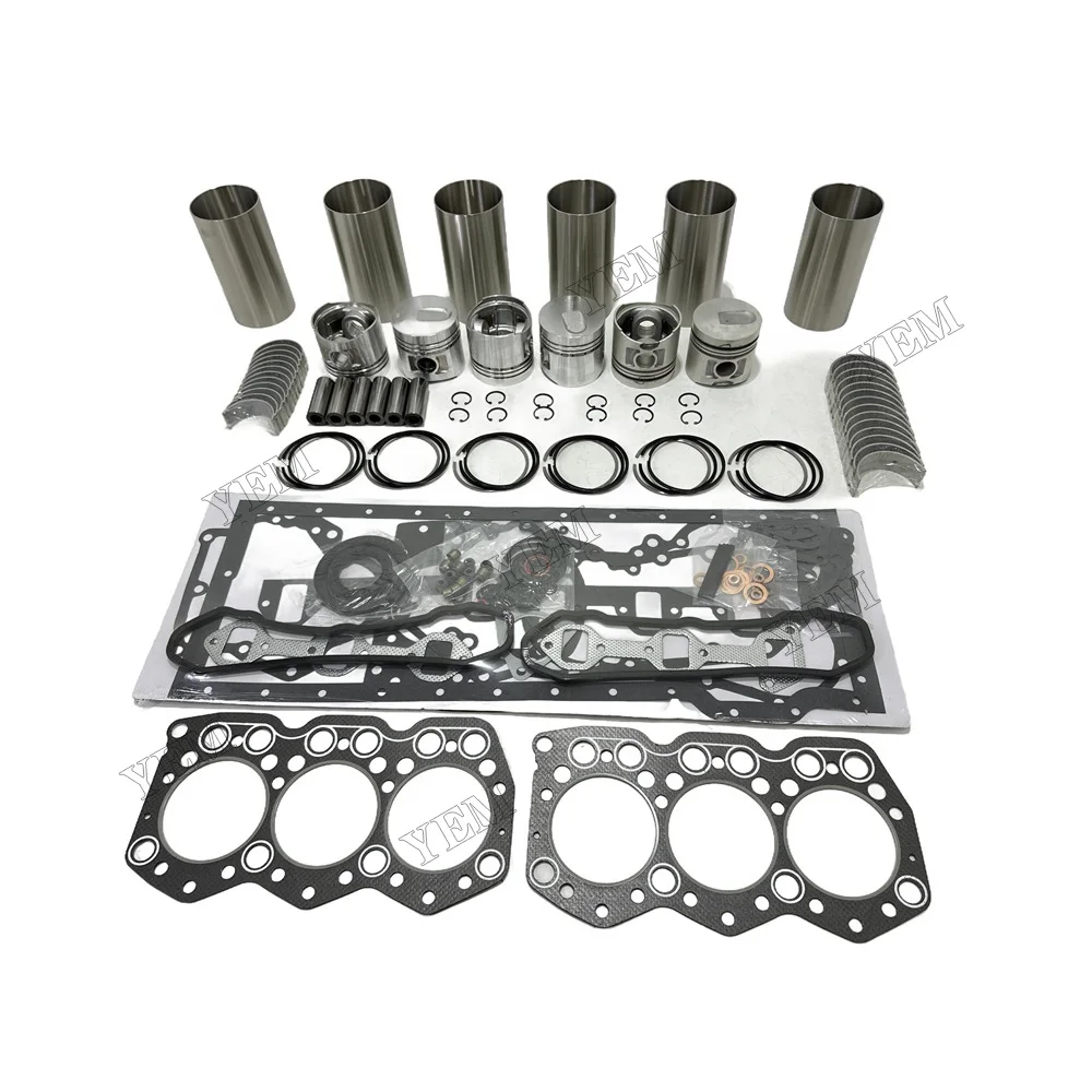 Compatible with Overhaul Rebuild Kit for Mitsubishi S6E S6E2 Engine Piston Gasket Bearing Parts
