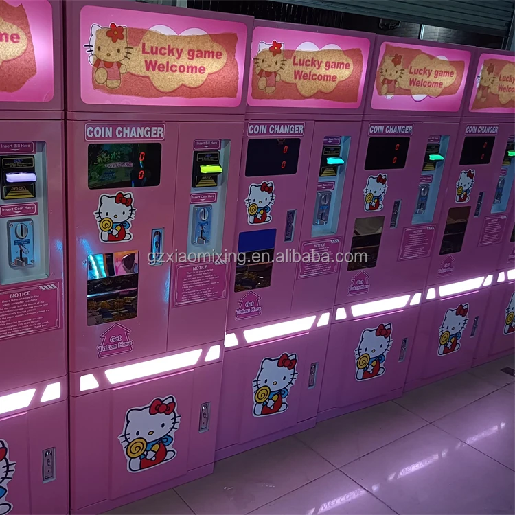 Customized Coin Changer Kids' Toy Capsule Vending & Arcade Game Machines Converts Bill to Token Coin Coin Operated Games