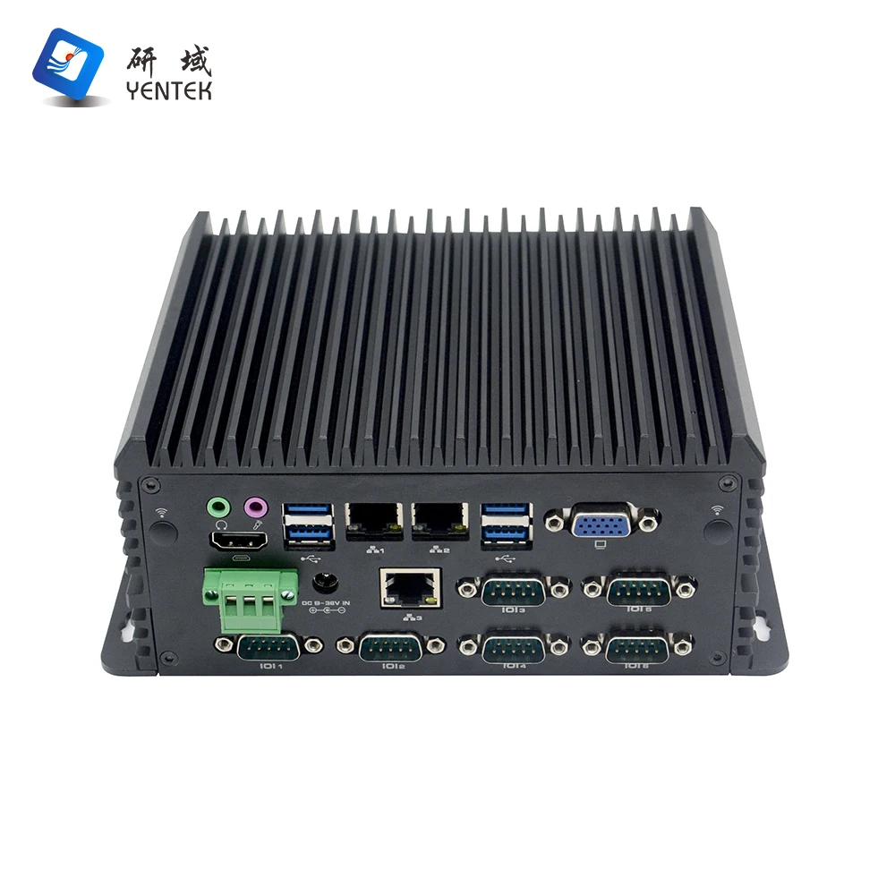 ПК встроенный intel i7 6-10th gen 2 DDR4 win10 linux ubuntu MSATA VGA HD LAN GPIO 6 RS232 485 DB9 COM безвентиляторный промышленный