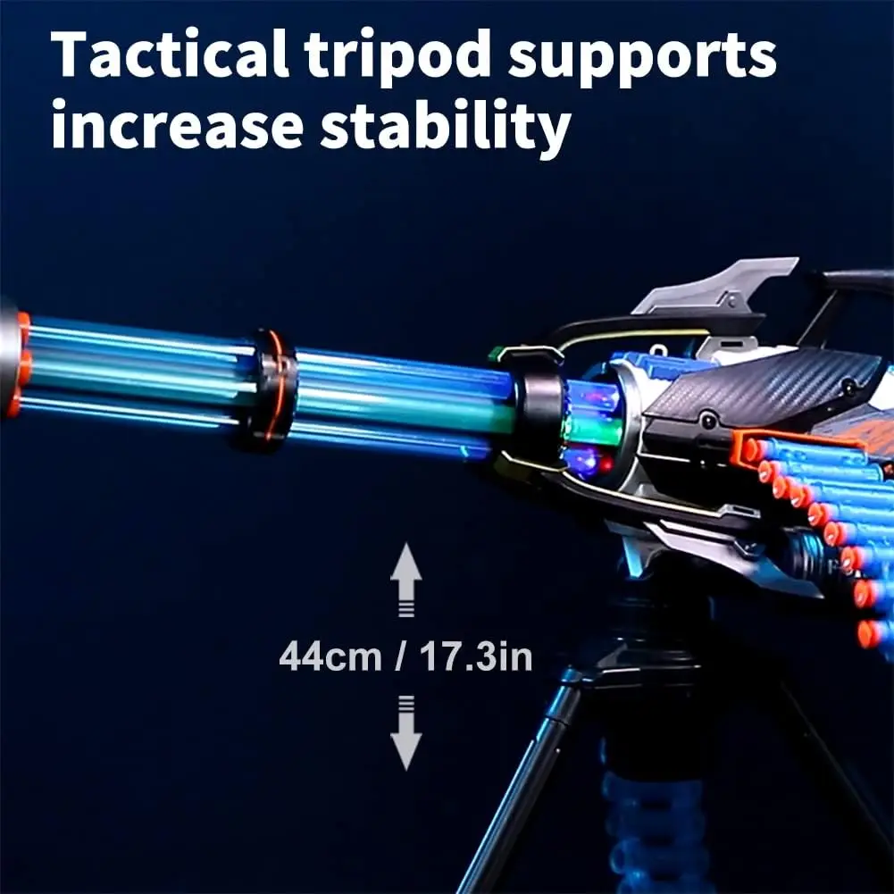 Gatling Soft Bullet Toy Gun for Kids Gatling Shooting Model Kit for Adults Blasting Toy Foam Blasters Soft Foam Bullets