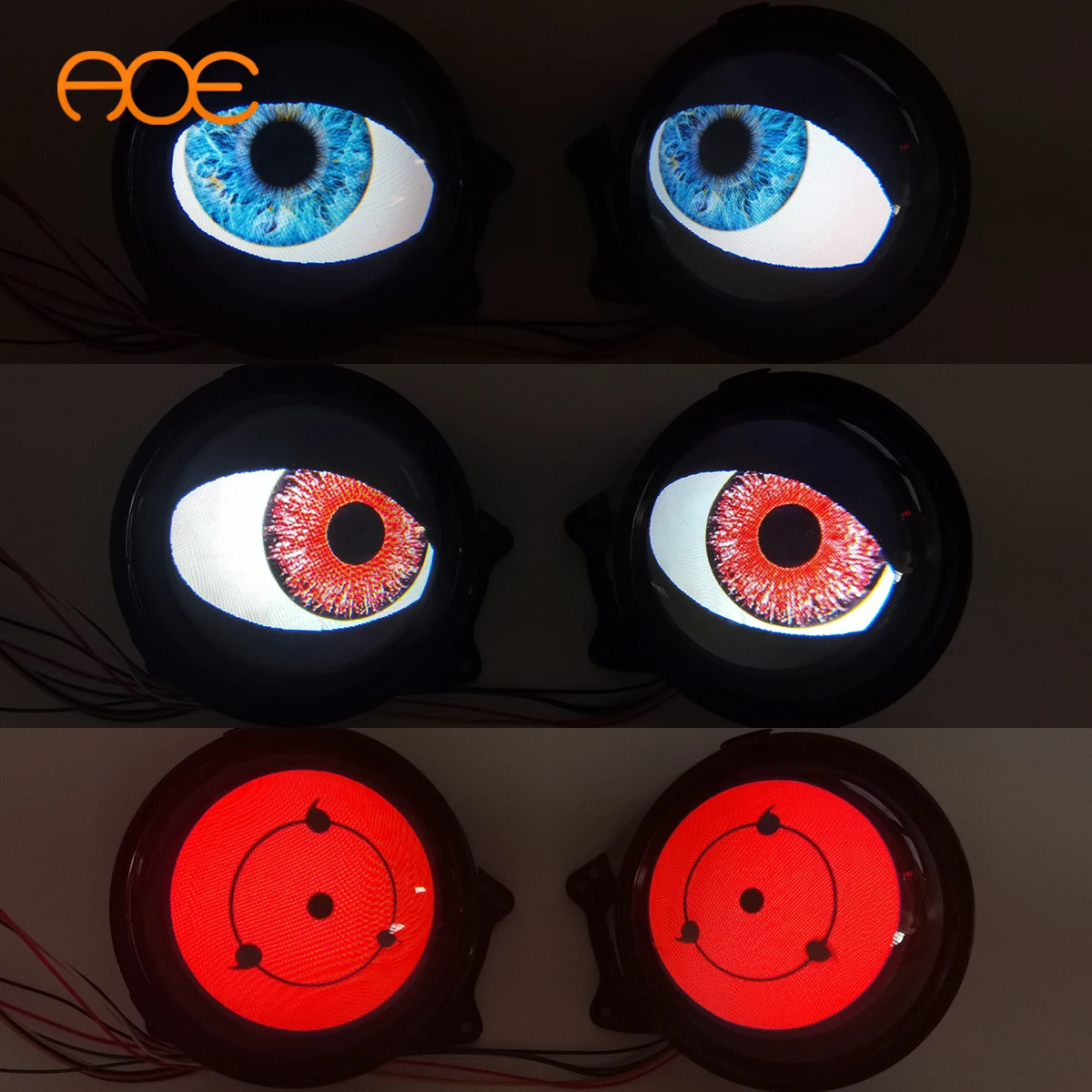 DIY Image Dynamic Demon Eye Customizable Laser Animation Projector Eye Light for Car