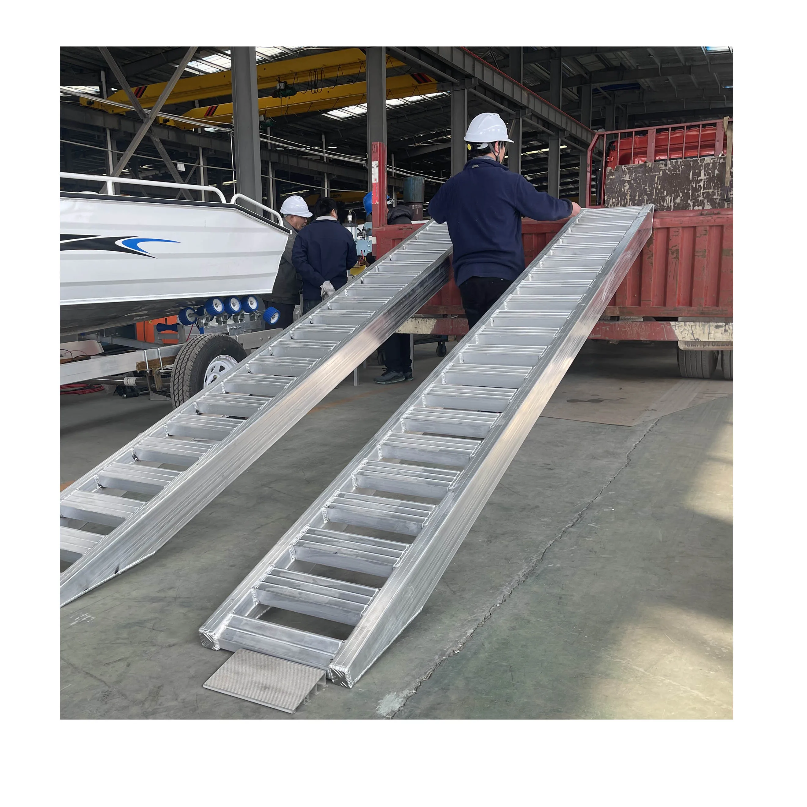 Aluminium Ramps Heavy Duty 3 Meter Dock Ramp Forklift Loading For