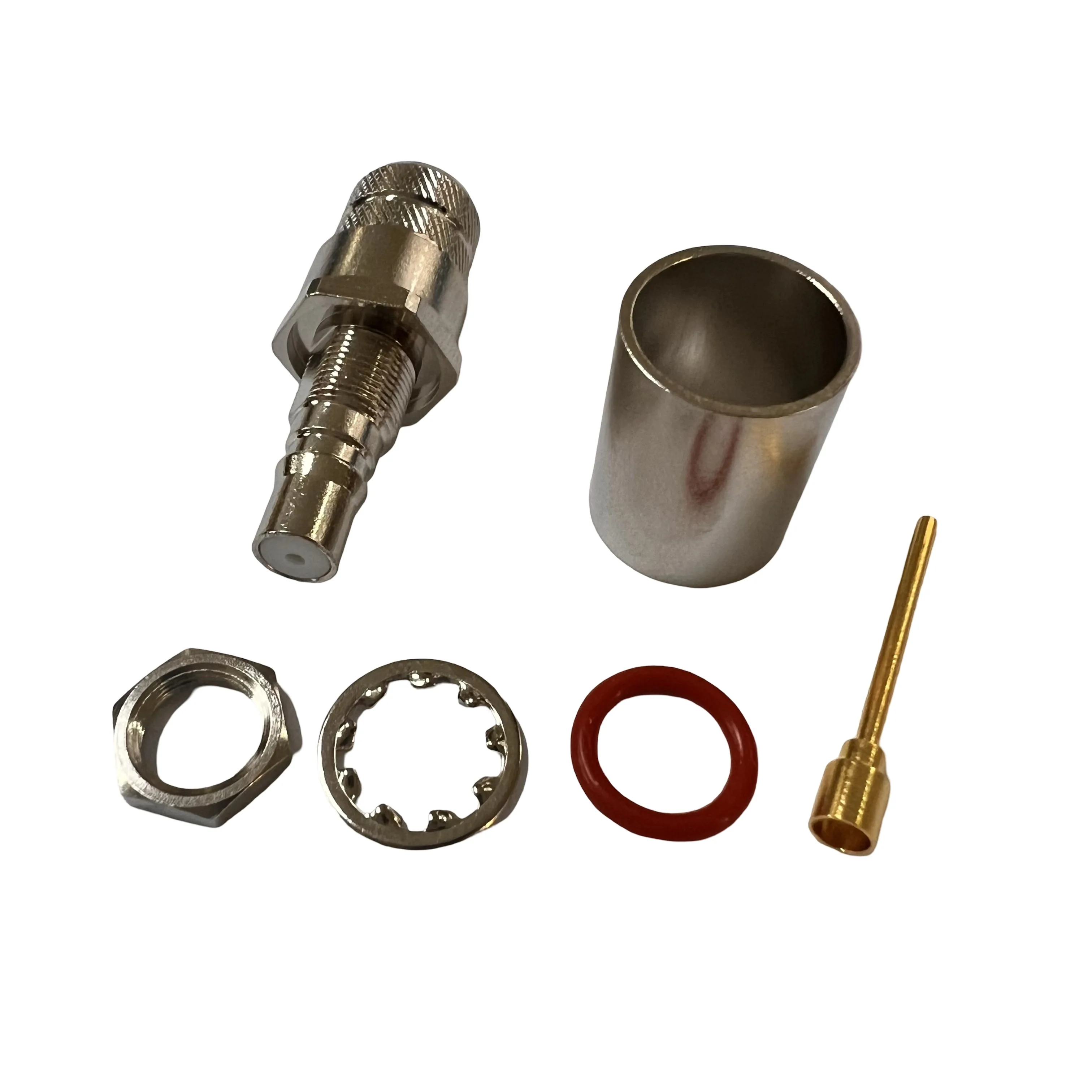 Factory Price QMA-C-KY7D RF Connector All Brass QMA Female Connector With Thread Crimp RG8 RG213