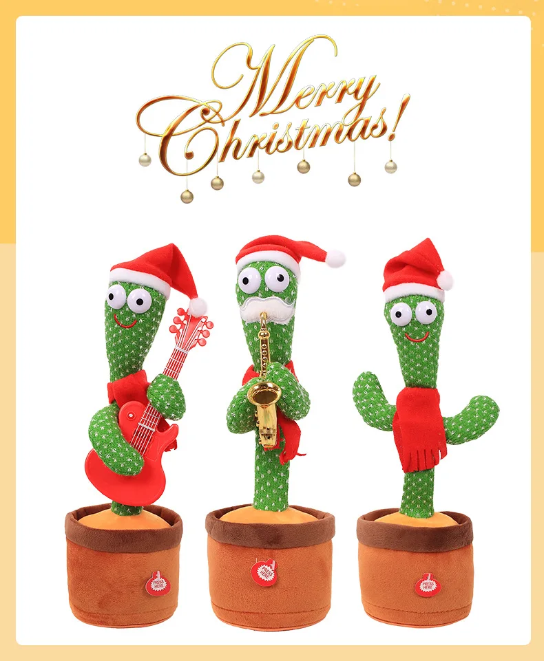 directly factory cheap price Cute Electronic Shake Talking Dance Singing Plush Doll Musical Dancing Cactus Toy