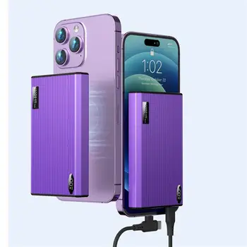Best Selling 10000mAh Fast Charging Wireless Power Bank Slim Aluminum Alloy Shell with OEM Logo 20W Output Power