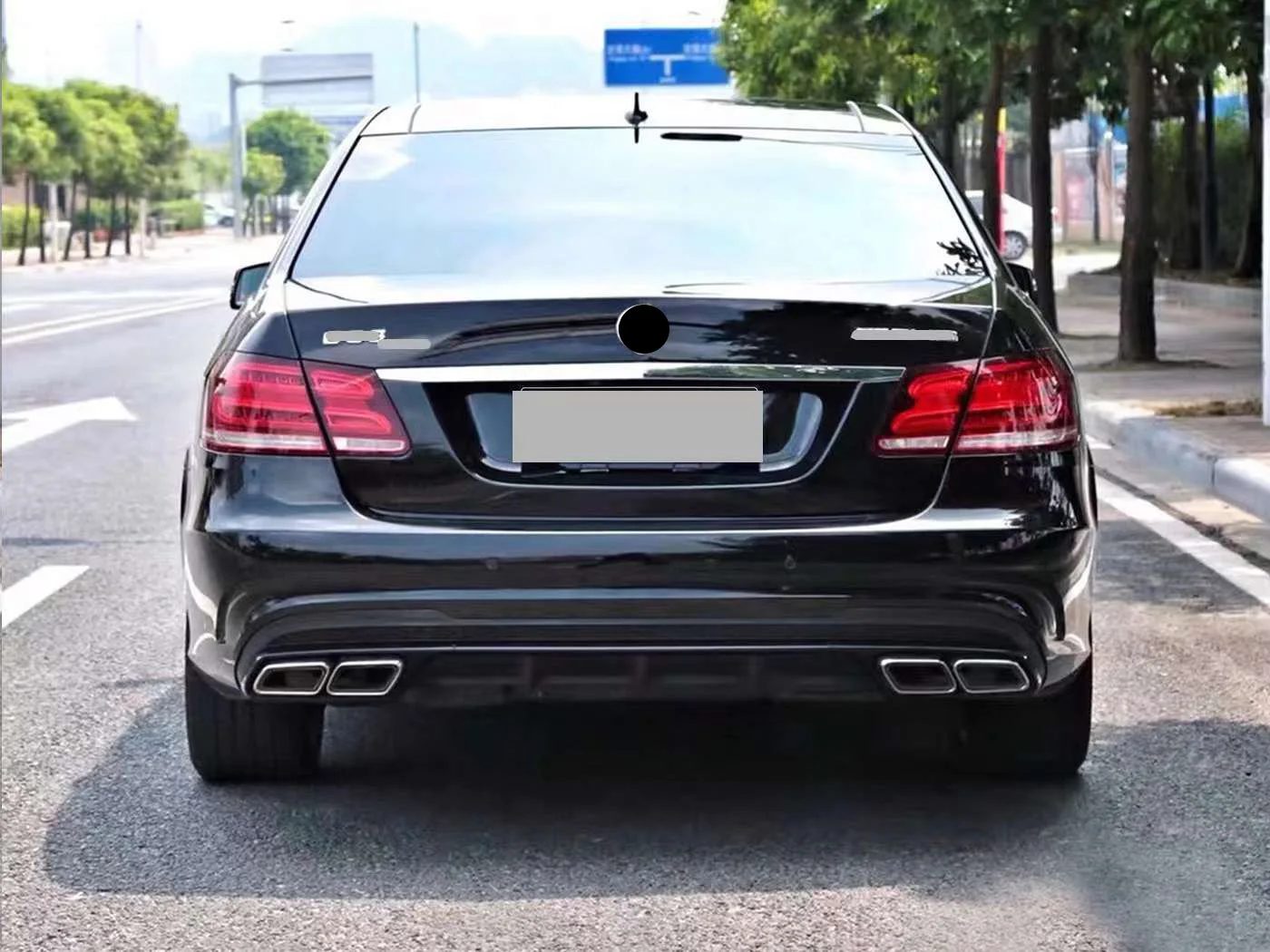 High Quality ABS Material Rear Diffuser for BENZ E Class W212 2014-2015 ...