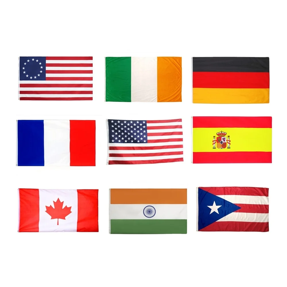 Multinational Flags Set - 50 National Flags For Display, Foldable - View #10