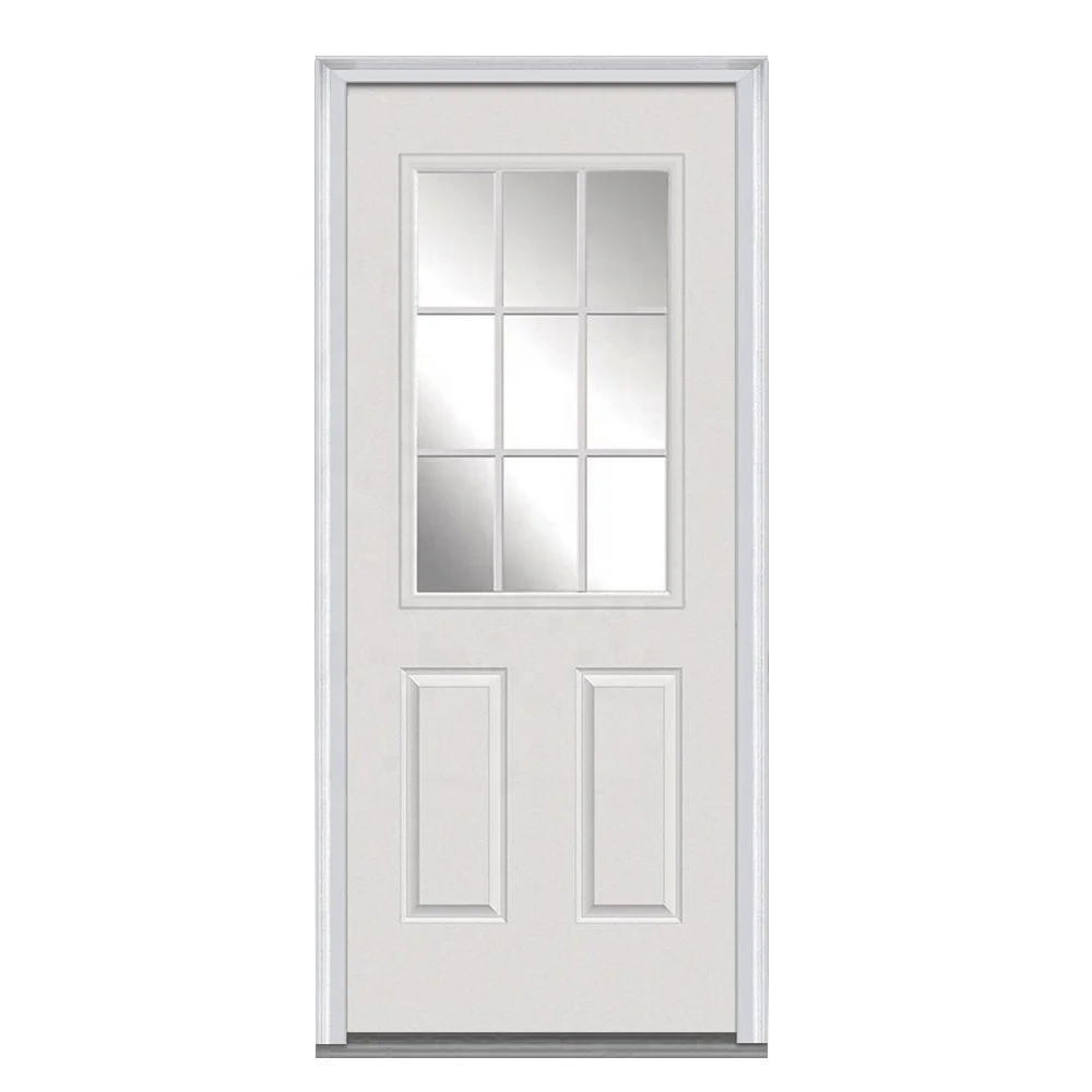 Minglei Modern design Entrance french fiberglass exterior single door luxury interior and exterior security doors