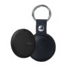 MiTag Duo with Leather Case Black