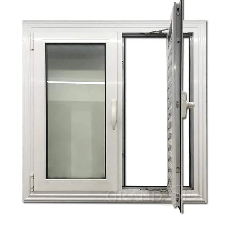 Modern Customized Single Hung Window for Bathroom Waterproof Aluminum Alloy Vertical Swing Insect Screen for Residential Use