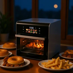 10l Big Size New Design Press Grill Air Fryer Oil Free Fryer Oven Smokeless Grill With Visual Window