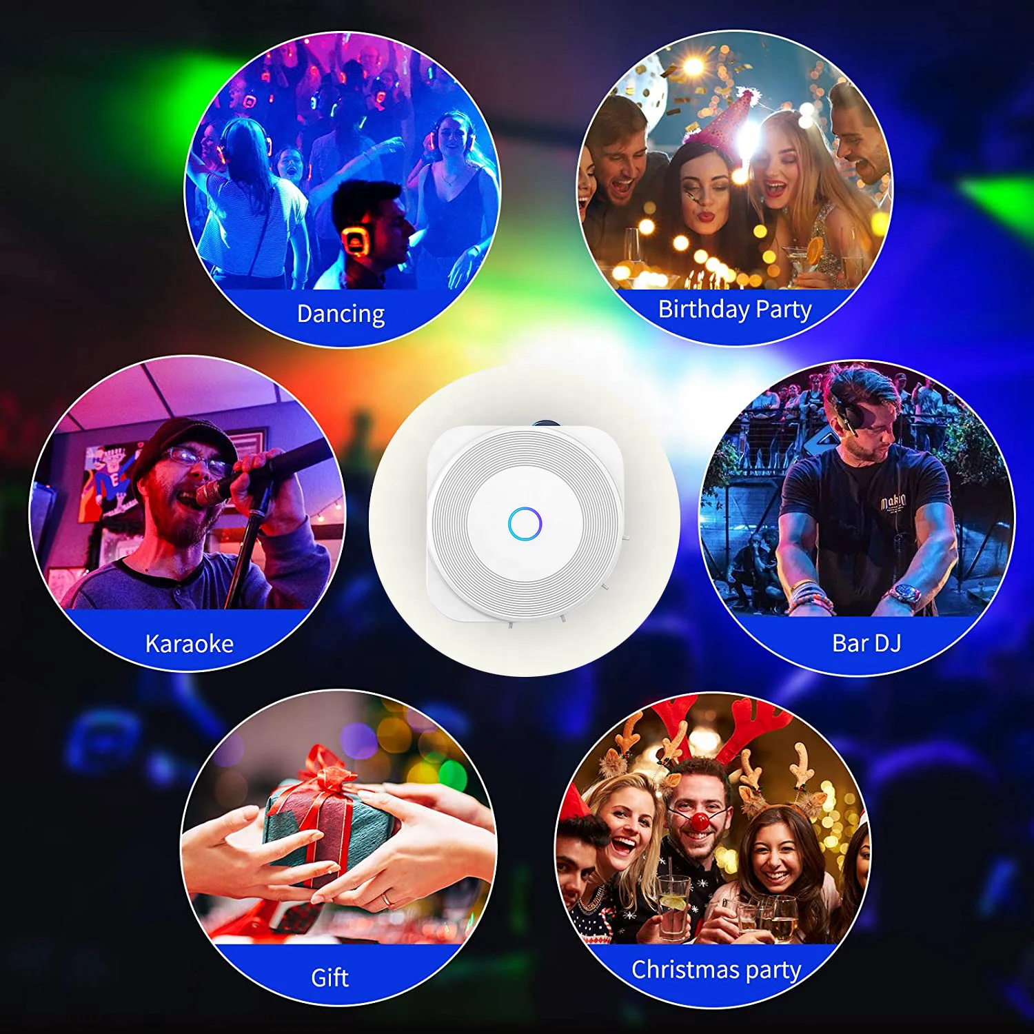 Умный светодио дный потолочный проектор с приложением красочная Туманность с Алексом ночной Светильник Звездный проектор