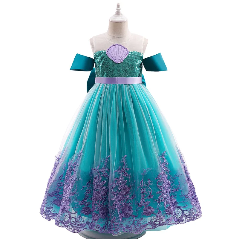 open lace back dress Mermaid Birthday Outfit | Toddler Dress