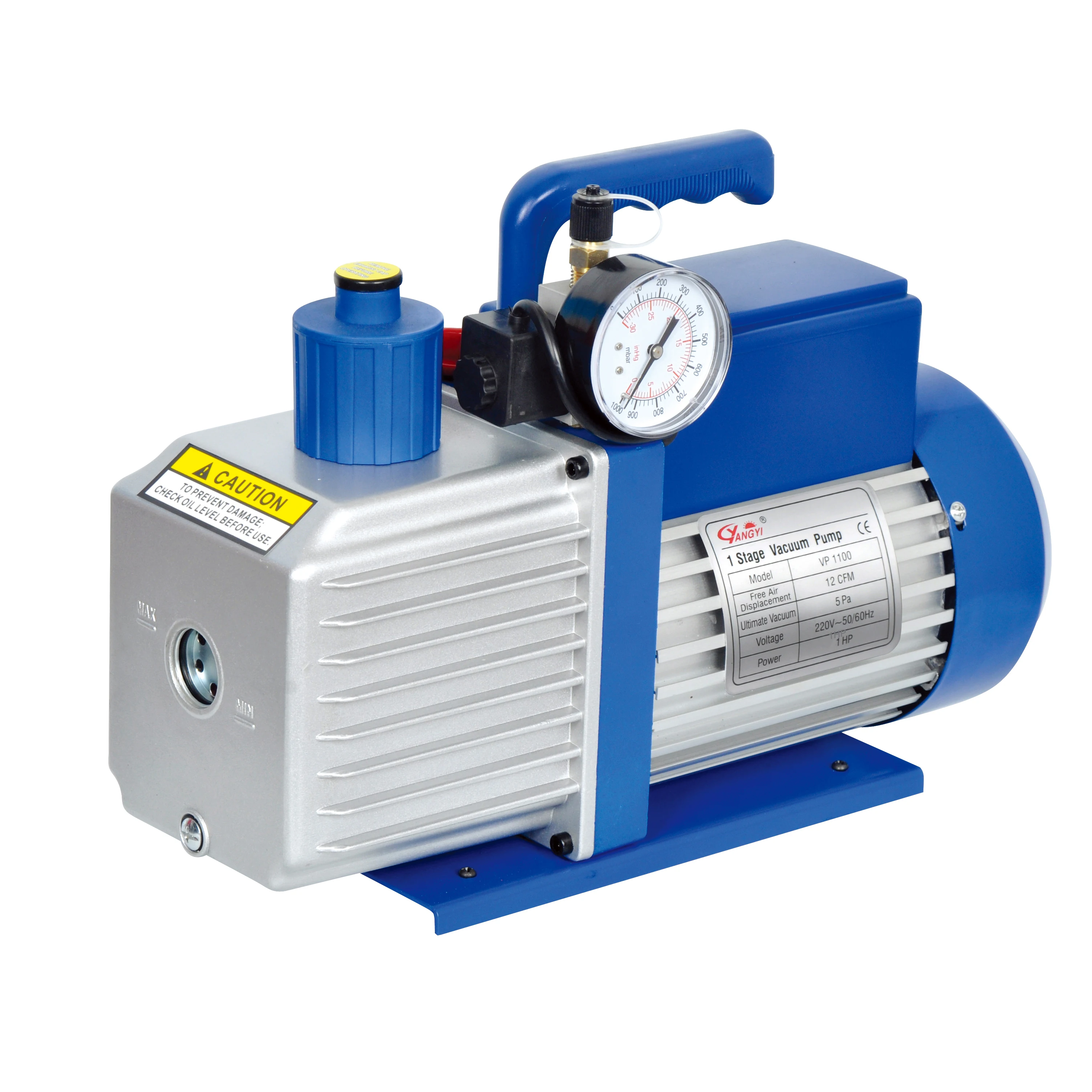 5cfm单级制冷剂真空泵交流旋转叶片空气泵,用于制冷剂再充