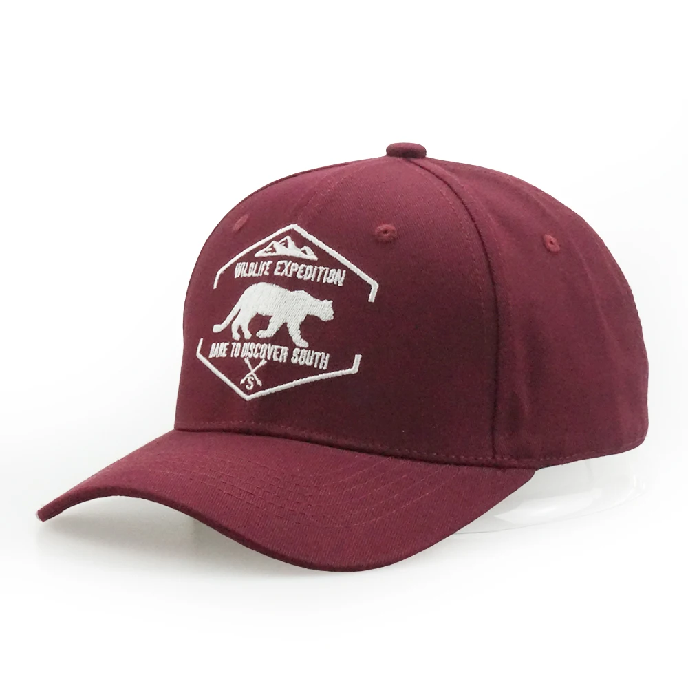 OEM brand maroon color baseball cap men women cotton outdoor sports golf hats for men golf snapback 