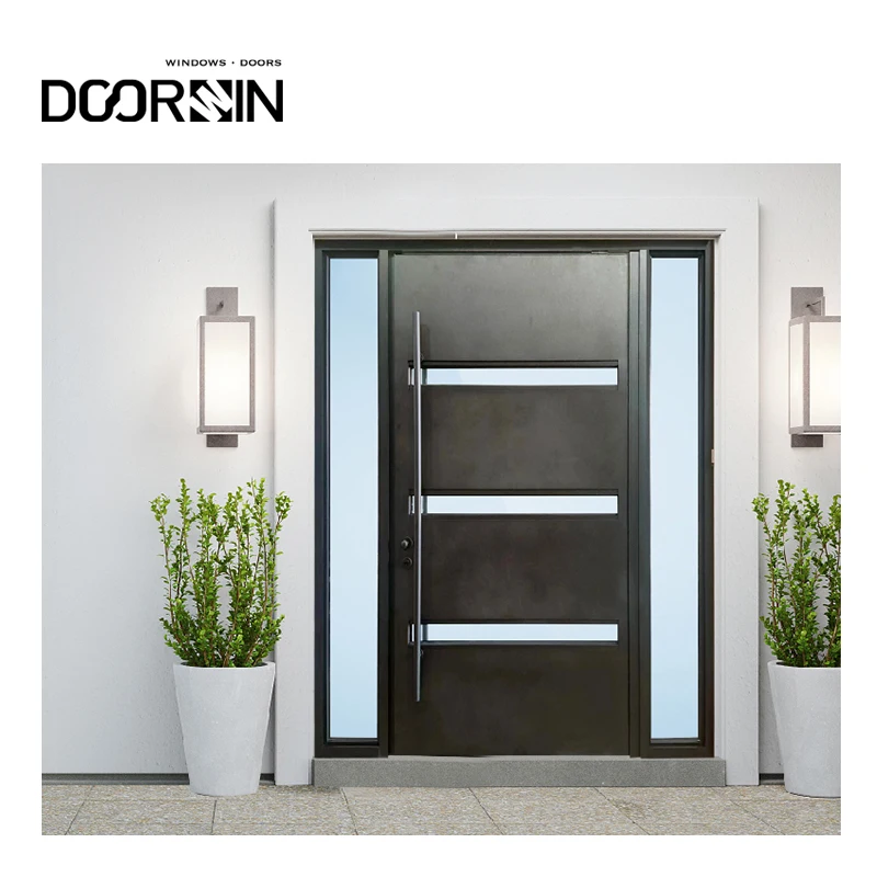 Doorwin Low Price China Modern Simple Aluminum Alloy Front Main Door Pivot Door Designs For Home