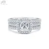 18K Solid White Gold