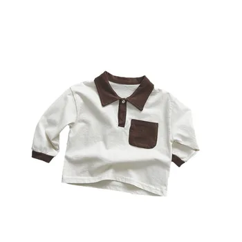 Children's Clothing Polo Shirt for Boys and Girls Casual T-shirt Spring and Autumn New Baby's Top