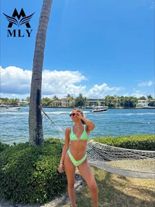 MLY High Quality Custom Sexy extreme Micro Mini Bikini Girl Swimwear Cheeky Coverage Brazilian String Bikinis