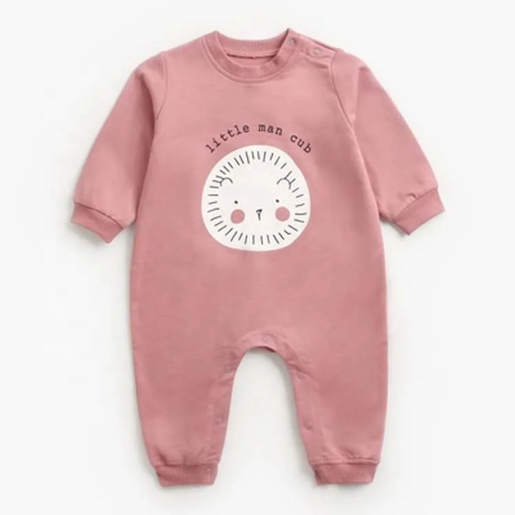 Wholesale Korean Lovely Cartoon Print Design Yellow Pink Baby Clothes