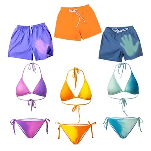 2024 Spring&Summer OEM Women Bathing Suit Temperature Change Color Quick Dry Swimwear Color Changing Bikini Suit