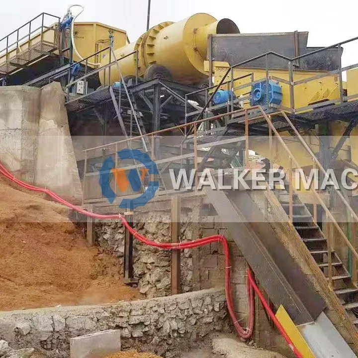200TPH Gold Mining Machinery Washing Trommel Scrubber for Gold Diamond Processing Plant