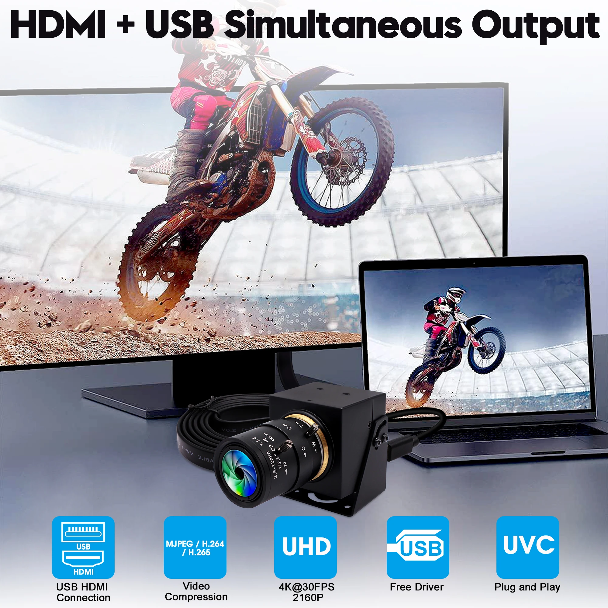 ELP 4K USB HDMI USBカメラ Amazon.com: ELP 4K USB HDMI Camera Manual Zoom Webcam