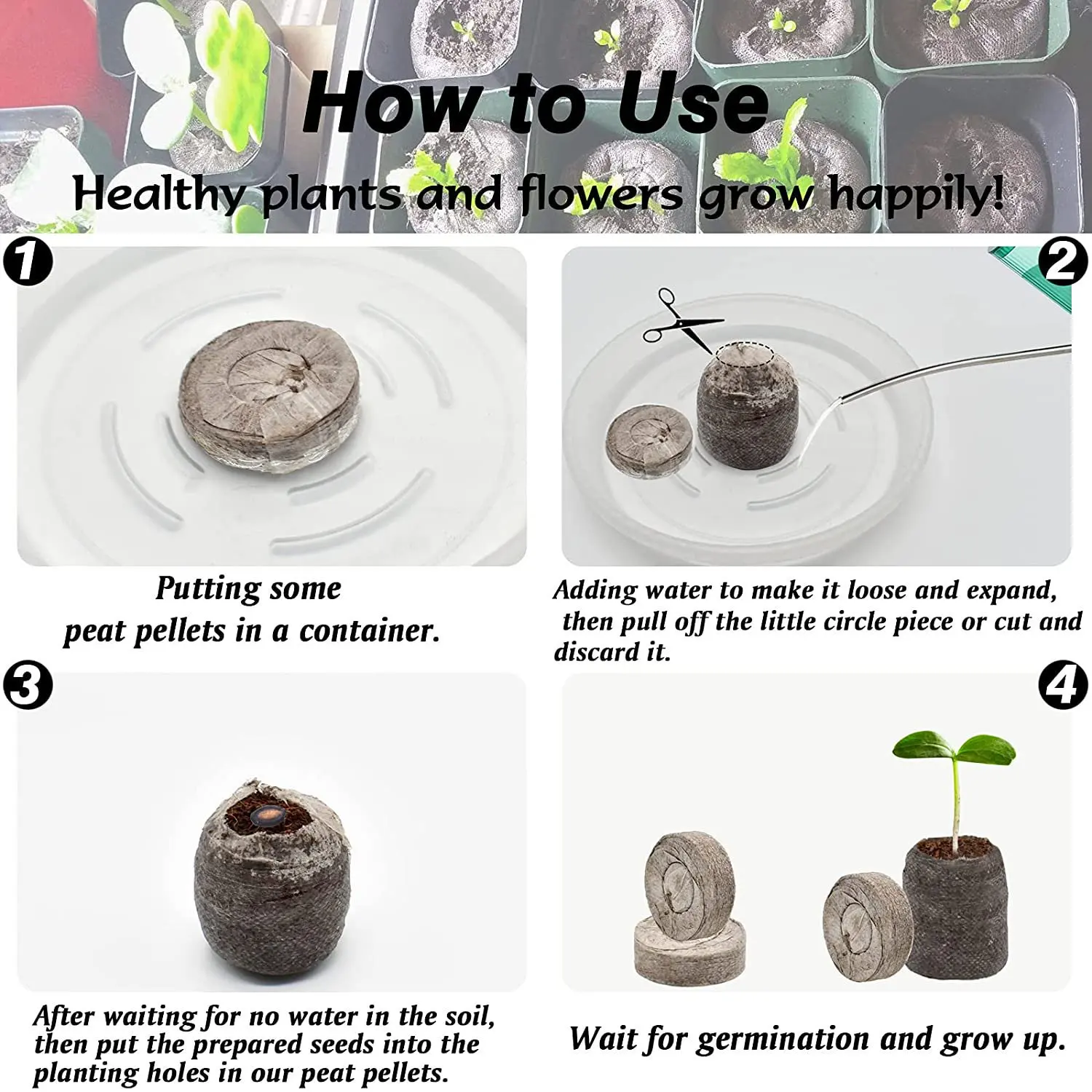 Compressed Seed Starter Germination Coco Coconut Coir Soil Disks