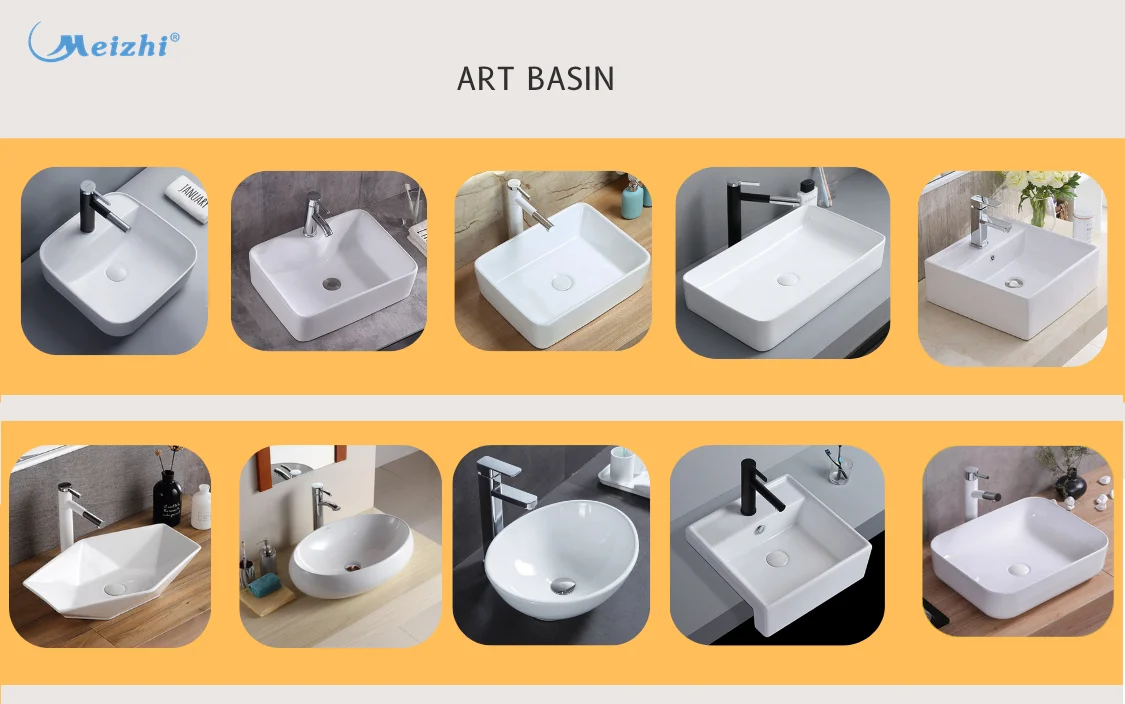 Washroom Countertop Art Basin Ceramic White Color Lavabo Hand Wash Basin Bathroom Vessel Sink
